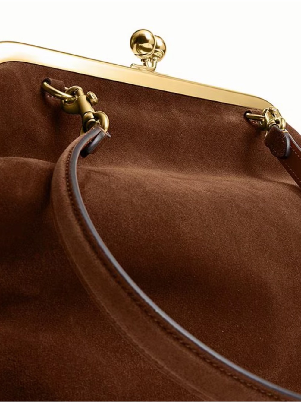 Coach 27 Kisslock Suede Frame Shoulder Bag - Picture 4 of 10